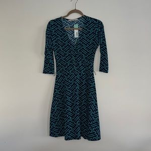 41Hawthorn Renesme Graphic Print Faux Wrap Dress